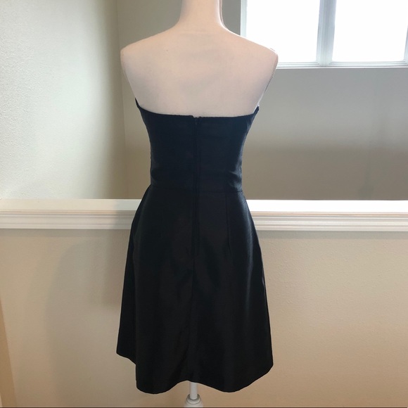 LBD - Black Strapless Pleated Dress - Size M - Picture 7 of 8